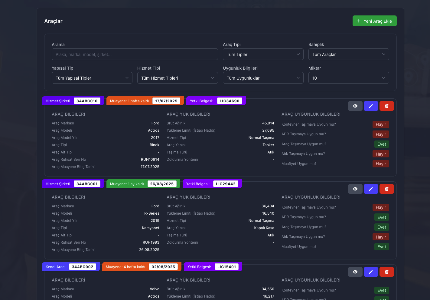 Araç Yönetimi